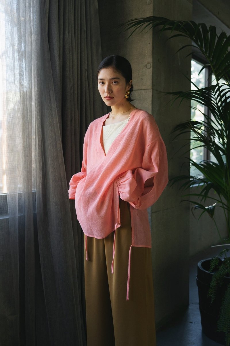 unique sheer loose tops/pink | KNUTH MARF